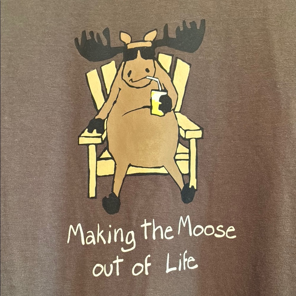 Vintage, New old stock, Hatley Short Sleeve Tee with Funny Moose Graphic